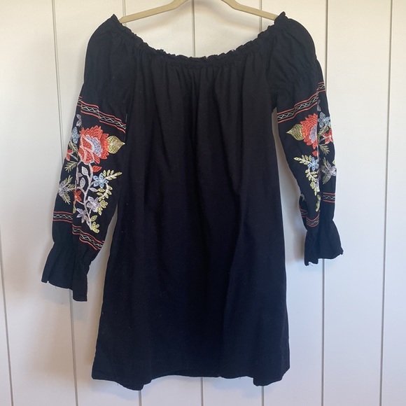Free people fleur du jour off shoulder tunic/mini dress - Picture 5 of 8